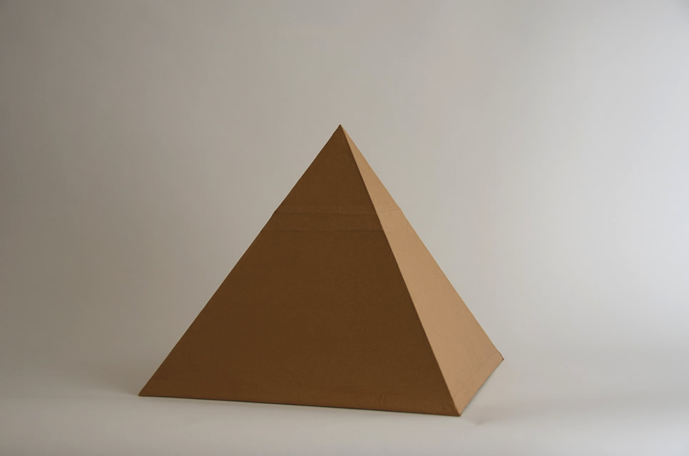 4. Brown paper pyramid, double